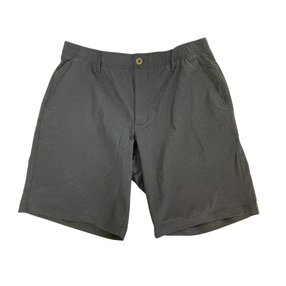 Under Armour Mens Golf Shorts Size 40 Blue Textured Athletic Fit Flat Front